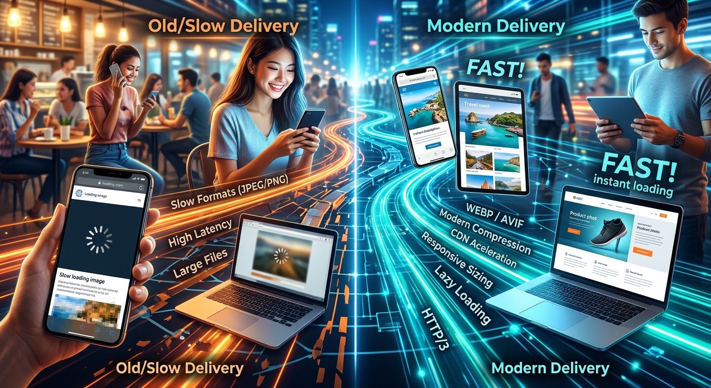 How Modern Image Delivery Improves Real World Web Performance